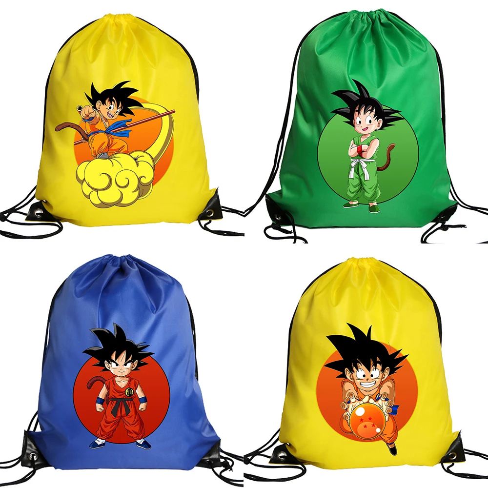 Outdoor Sport Backpack - Dragons Ball Polyester Drawstring Bag Son