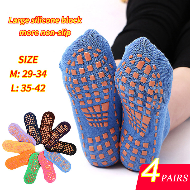 4 Pairs Yoga Pilates Trampolin - Trampoline Park Sock ulasan dan harga