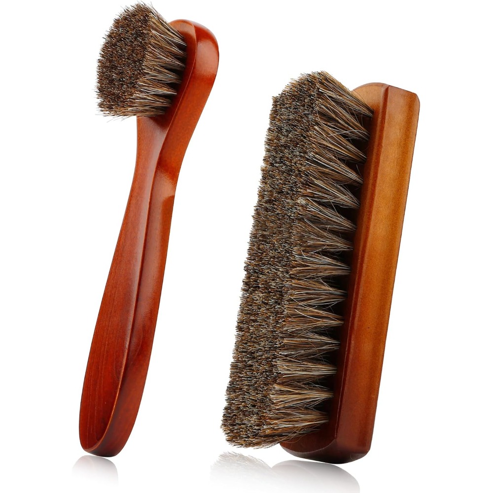 2 Pc Horsehair Shoe Brush Set, - Brushing Boot Horse ulasan dan harga